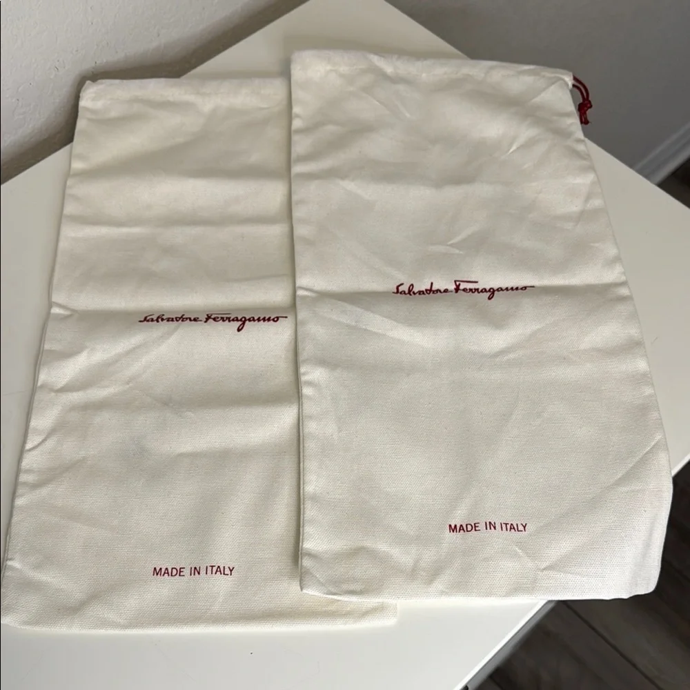 Ferragamo Shoe Dust Bags (2) - 16” x 8 1/2”
